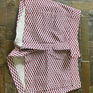 J. Crew Red and Blue Geometric Short